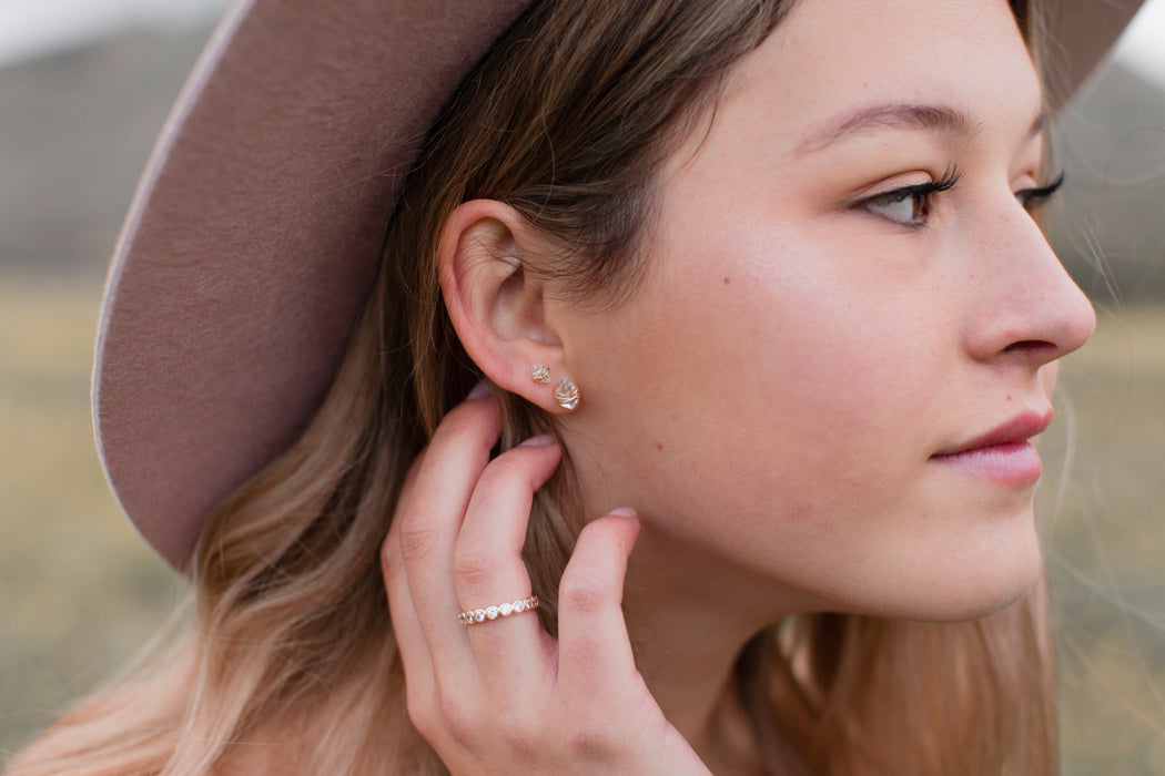 HERKIMER DIAMOND STUDS