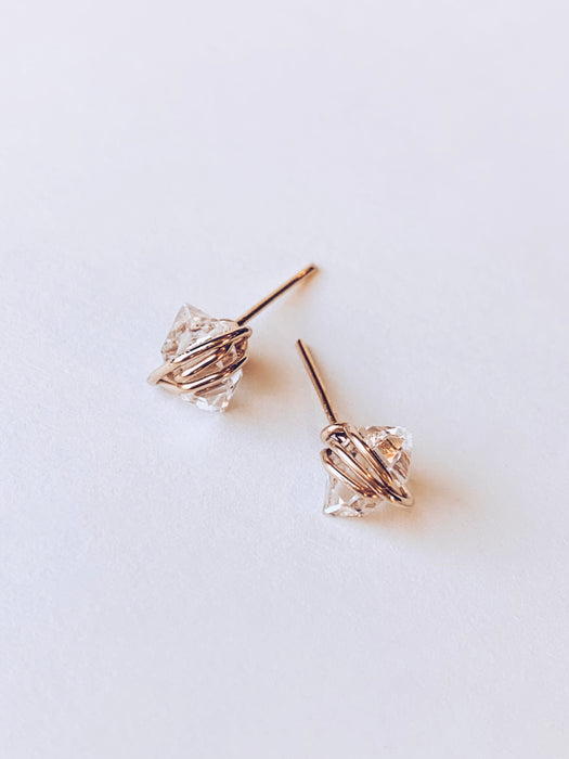 HERKIMER DIAMOND STUDS