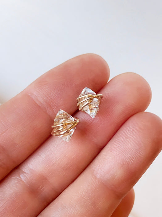 HERKIMER DIAMOND STUDS