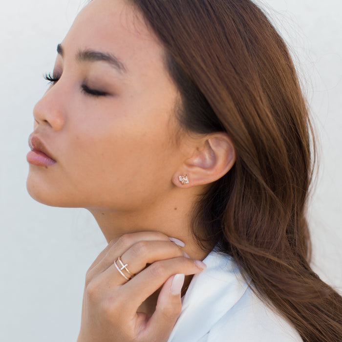 HERKIMER DIAMOND STUDS