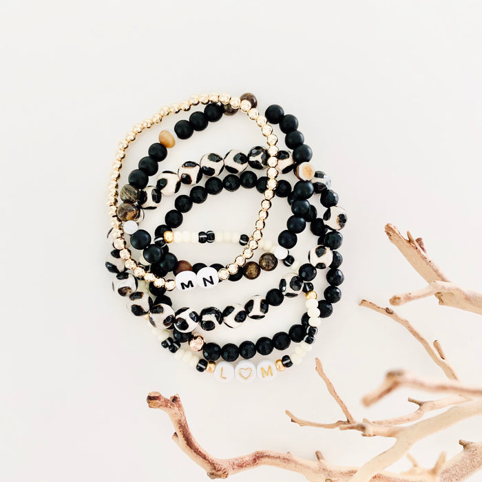 BLACK AND BONE STACK SET